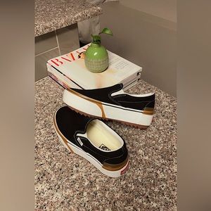 VANS STACKED SLIP ON PLATFORM SHOES